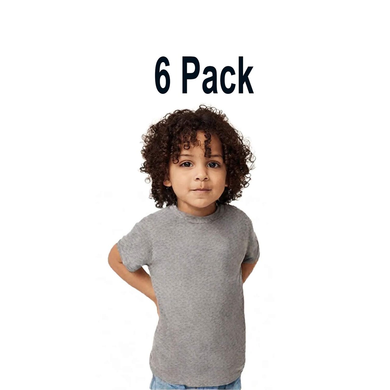 6 Pack: BELLA + CANVAS Toddler Triblend Crewneck Short Sleeve T-Shirt for Play, Casual & Everyday Wear